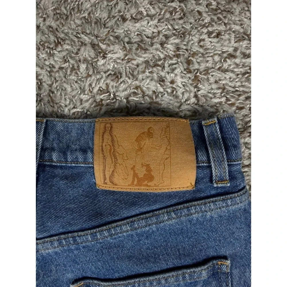Martine Rose Printed Names Straight Leg Denim Jeans Men's Small